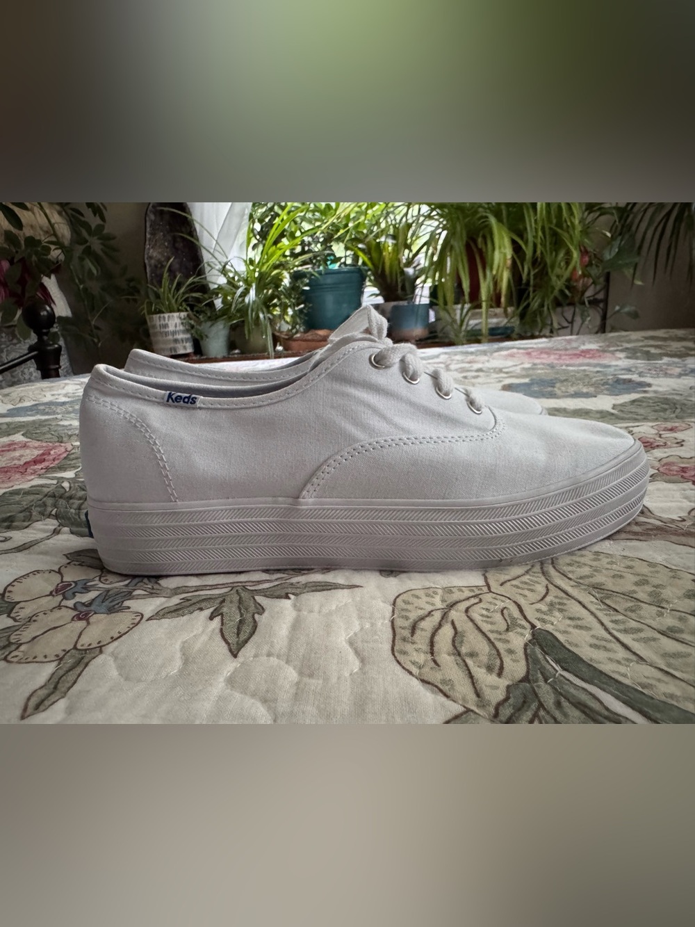 Keds Triple Platform Canvas Sneakers - White
